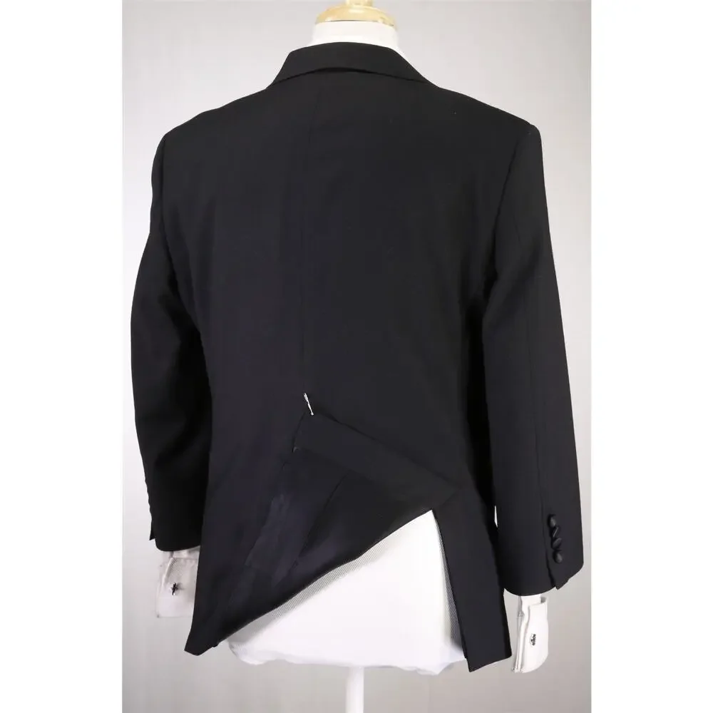 Jos A Bank Black 1-Btn Formal Tuxedo Wedding Slim Fit Suit 40S